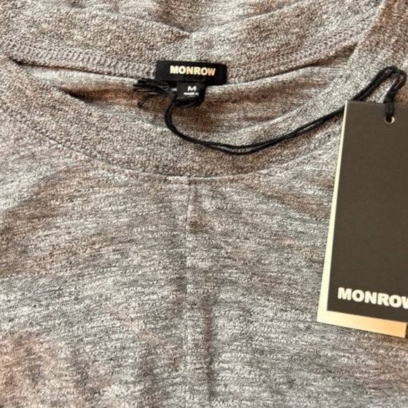 MONROW Granite Wrapped Dress  - Heather Gray - Picture 7 of 9